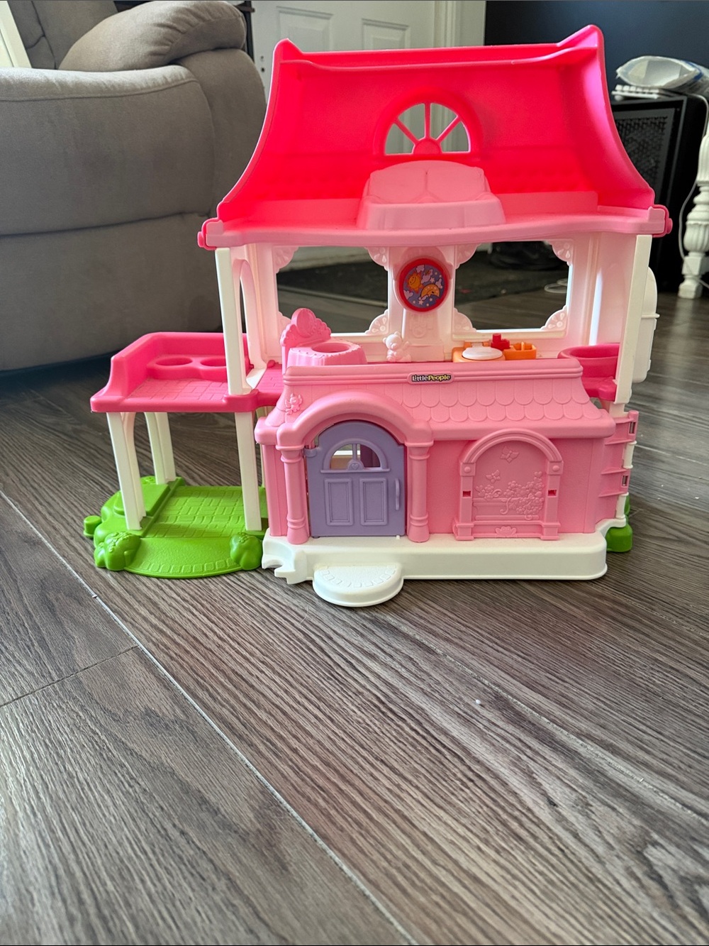 Little People pink and White House